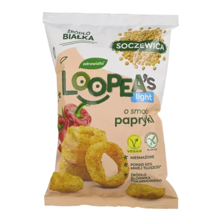 Loopea's Chrupki z soczewicy o smaku papryki 50 g