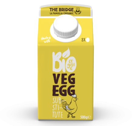 THE BRIDGE ROŚLINNY ZAMIENNIK 8 JAJ W PŁYNIE BEZGLUTENOWY BIO 500 g