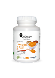 Zestaw 2x Aliness Curcumin 3 PLUS z piperyna 500 mg/1 mg x 60 VEGE kaps.
