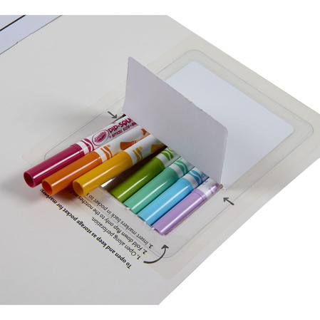 Crayola Kolorowanka dla dzieci z łamigłówkami i flamastrami Koci Domek Gabi 3+