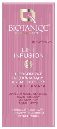 Biotaniqe - Lift Infusion, Liposomowy Ujędrniający Krem pod Oczy Cera Dojrzała, 15 ml
