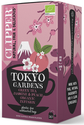 CLIPPER HERBATA ZIELONA JAŚMINOWA O SMAKU BRZOSKWINIOWYM (TOKYO GARDENS) BIO (20 x 2 g) 40 g