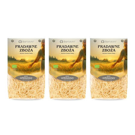 Zestaw: 3x Makaron orkiszowy nitka BIO 250g
