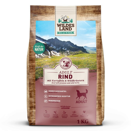 WILDES LAND DOG Rind - wołowina z ziemniakami i ziołami (1kg)