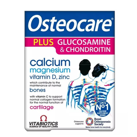 Vitabiotics Osteocare Plus Glucosamine & Chondroitin suplement diety z glukozaminą i chondroityną wspierający zdrowie kości 60 tabl.