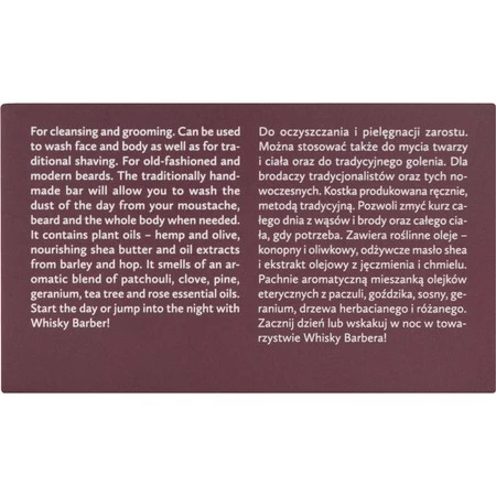 Hagi Men - Naturalne mydło do brody i wąsów Whisky Barber 100g