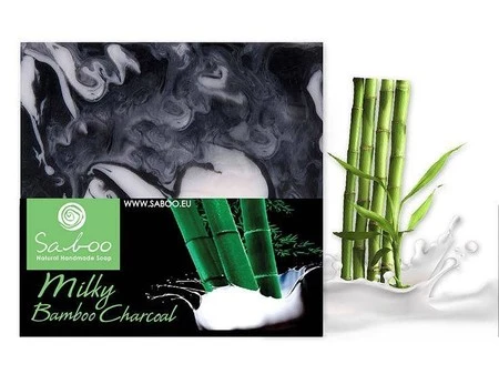 Saboo Mydło Naturalne Węgiel Bambusowy+Mleko 100 G