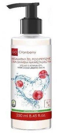 Aksamitny żel pod prysznic z balsamem nawilżającym - GoCranberry 250 ml