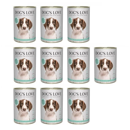 Zestaw 10x DOG'S LOVE Ente - kaczka z topinamburem i marchewką (400g)