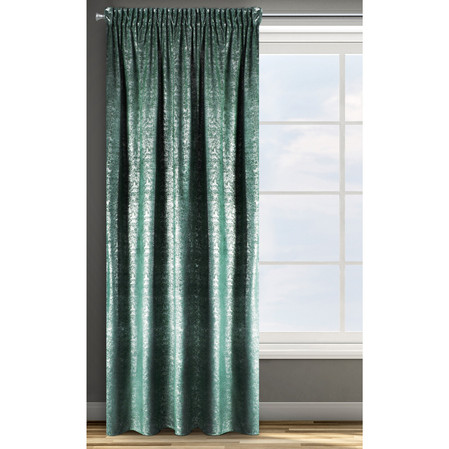ZASŁONA GOTOWA D91 CYPR NA TAŚMIE 140 X 270 CM TURKUSOWY