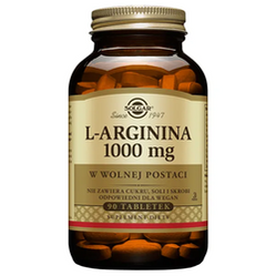SOLGAR L-arginina 1000 mg 90 tabl.