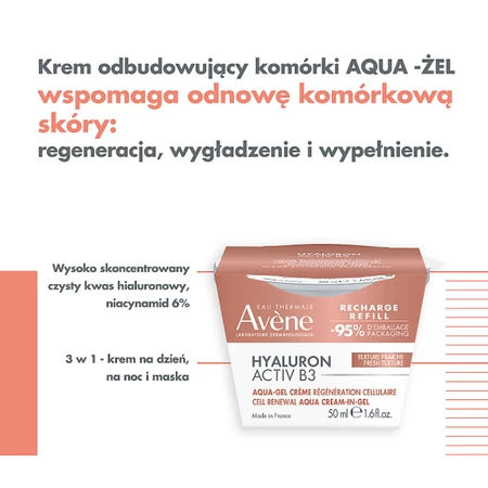 Avène Hyaluron Activ B3 Eco-Refill Krem odbudowujący komórki aqua-żel 50 ml