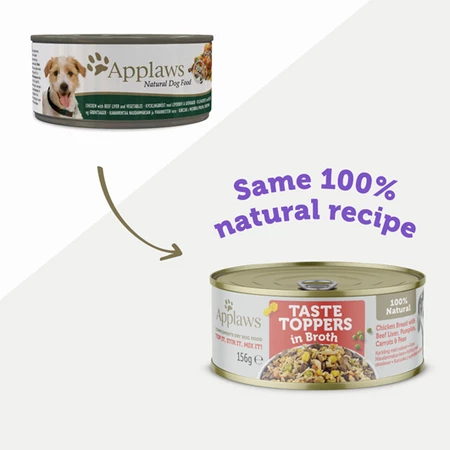 APPLAWS TOPPERS Kurczak Wątroba Wołowa dla psa 156g