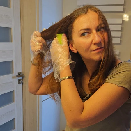 Indus Valley, Żelowa farba do włosów, naturalna, najwyższa skuteczność pokrycia siwych włosów, ŚREDNI BRĄZ, Bio-Natural,