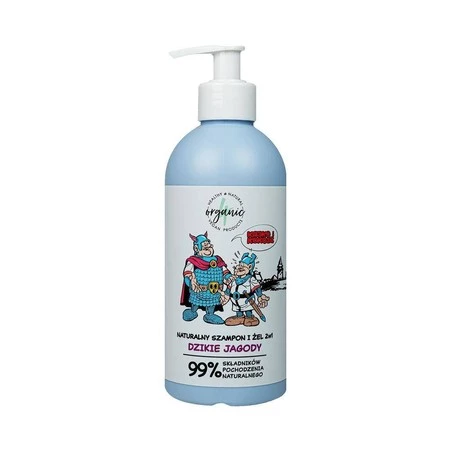 Kajko i Kokosz naturalny szampon i żel do mycia dla dzieci 2w1 Dzikie Jagody 350ml