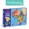 Mudpuppy Puzzle konturowe Mapa Afryki 70 elementów 5+