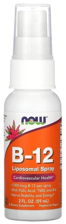 Now Foods − B12 Liposomal Spray − 59 ml