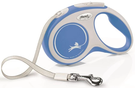 FLEXI NEW COMFORT Smycz taśmowa S / 5m niebieska