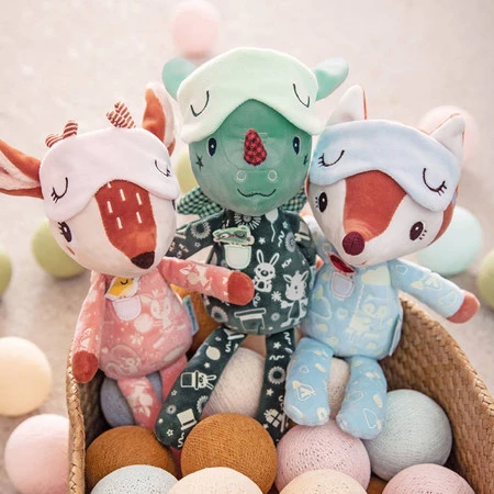 LILLIPUTIENS Przytulanka do spania z elementami fluorescencyjnymi Sarenka Stella 6m+