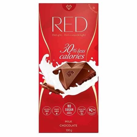 Red Delight − Czekolada mleczna 30% mniej kalorii − 100 g