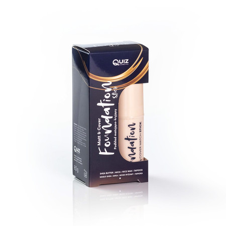 Matt &amp; Cover Stick Foundation kryjący podkład w sticku wzbogacony olejem rycynowym i masłem shea Porcelain 7.5g