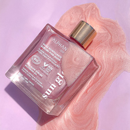 Alphanova Daily Sun, Bio Suchy Olejek z Drobinkami Pink Glow, Podkreślający Opaleniznę, 50 ml