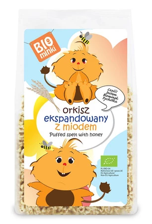 BIOMINKI ORKISZ EKSPANDOWANY Z MIODEM BIO 210 g