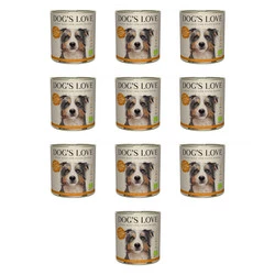 Zestaw 10x DOG'S LOVE BIO PUTE - ekologiczny indyk z amarantusem, dynią i pietruszką (800g)