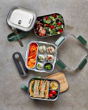 BB - Lunch box kwadratowy, oliwkowy