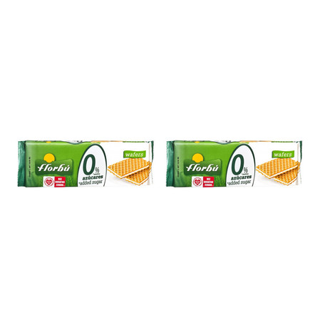 Zestaw: 2x Wafelki nadziewane bez dodatku cukru 160g