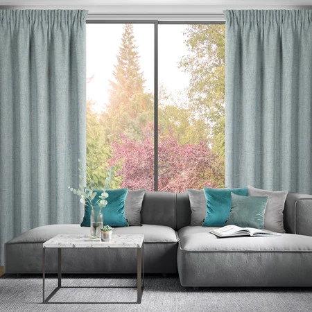 ZASŁONA GOTOWA JULA2 NA TAŚMIE 140 X 270 CM NIEBIESKI