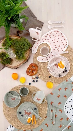 Lassig Zestaw śliniaków z długim rękawem 6m+ Little Forest Lisek