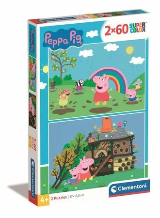 Clementoni Puzzle 2x60el Świnka Peppa 21622 p6