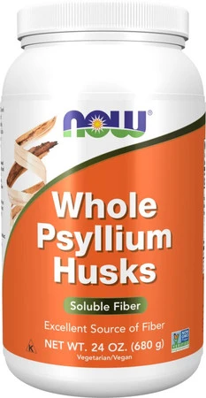 NOW FOODS Psyllium Husks Whole - Babka płesznik - łupina (680 g)