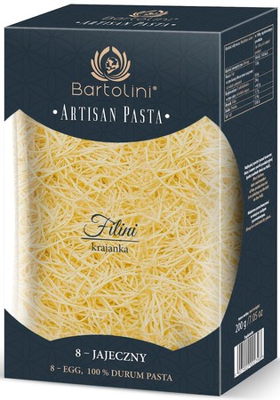MAKARON (SEMOLINOWY 8-JAJECZNY) KRAJANKA ŚREDNIA 200 g - BARTOLINI