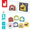 Janod Karty sensoryczne Farma 7 elementów 12 m+