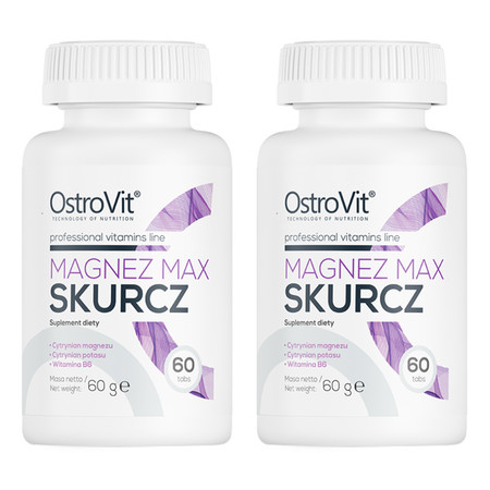 Zestaw 2x OSTROVIT Magnez Max Skurcz 60 tabl.