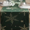 Bieżnik świąteczny w gwiazdki, rozm.: 40 x140 cm, kolor zielony
