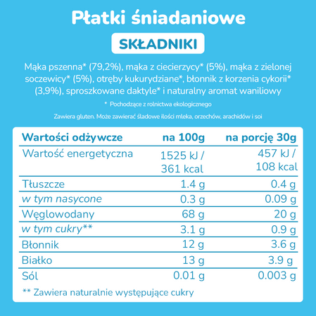 Smileat Triboo, BIO Płatki Śniadaniowe, 300g
