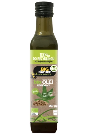 BIG NATURE Olej konopny tłoczony na zimno BIO 250ml