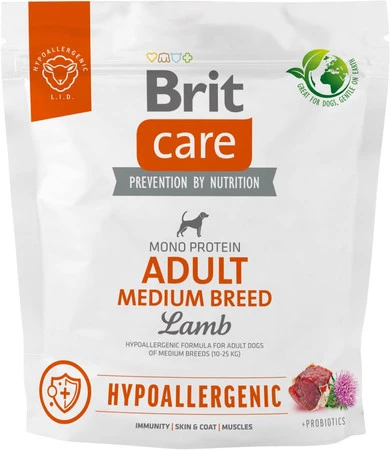 Brit Care Dog Hypoallergenic Adult Medium Lamb 1kg