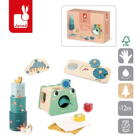 Janod Zestaw zabawek edukacyjnych Box 12 m-cy