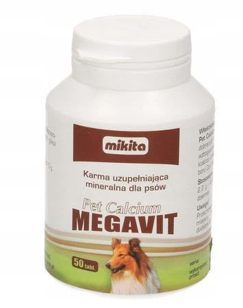 MIKITA MEGAVIT Pet Calcium na stawy i kości dla psów 50tabl.