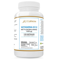 Witamina B12 Metylokobalamina 1000 mcg suplement diety 120 kapsułek