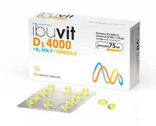 Ibuvit D3 4000+K2 MK-7 Omega 3 wsparcie osób starszych 30 kaps.