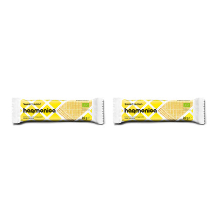 Zestaw: 2x HARMONICA WAFELEK Z KREMEM MLECZNO - CYTRYNOWYM BIO 30 g