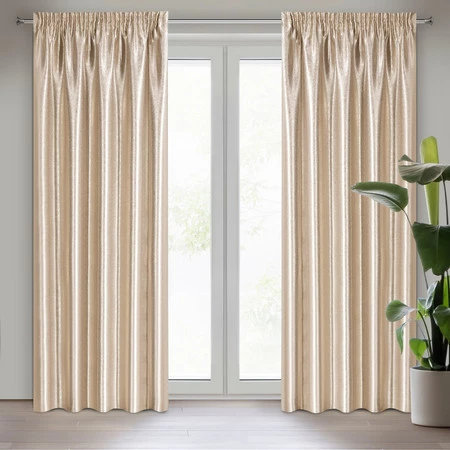 ZASŁONA GOTOWA EBRU NA TAŚMIE 135 X 270 CM BEŻOWY