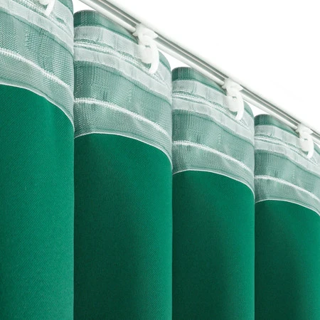 ZASŁONA GOTOWA MILAN NA TAŚMIE 140 X 300 CM CIEMNOZIELONY