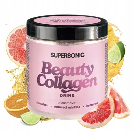SUPERSONIC Collagen Beauty Drink Citrus 185g smak owoce cytrysowe
