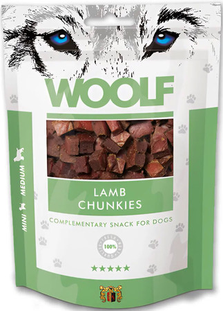 WOOLF Lamb Chunkies Kosteczki z Jagnięciny - przysmak dla psa - 100g